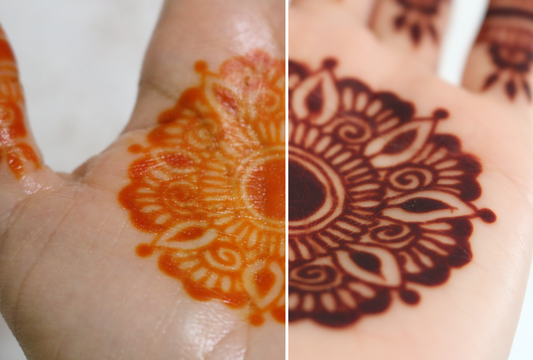 organic henna stain and aftercare