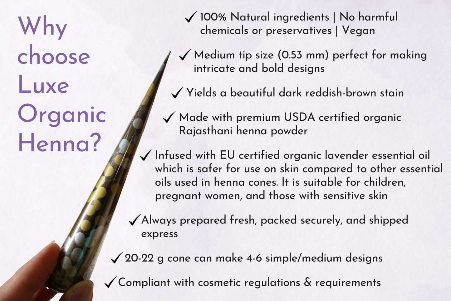 Organic Henna Cones (Canada Only)