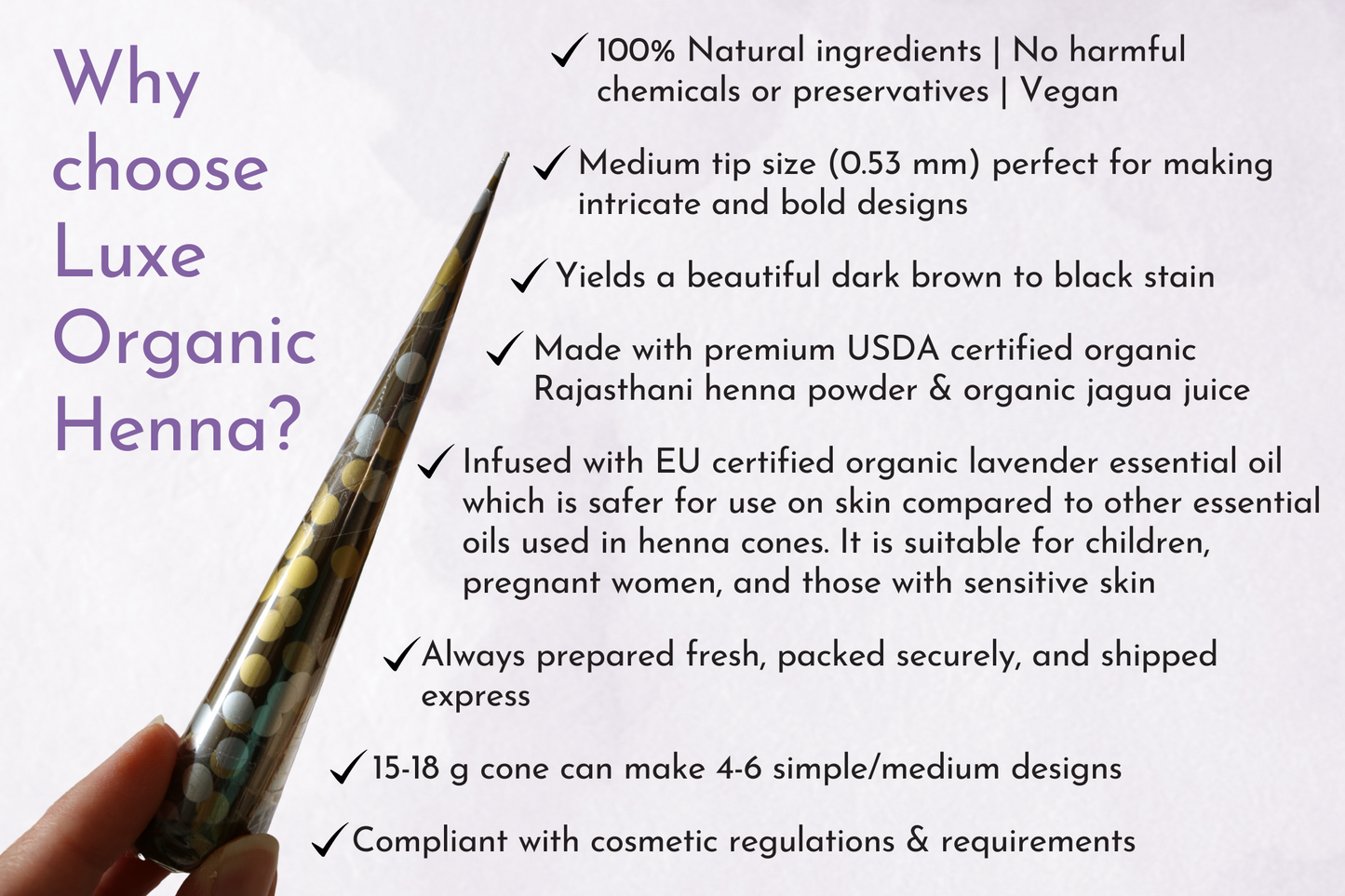 Organic Jagua Henna Cones | Hengua (Canada Only)