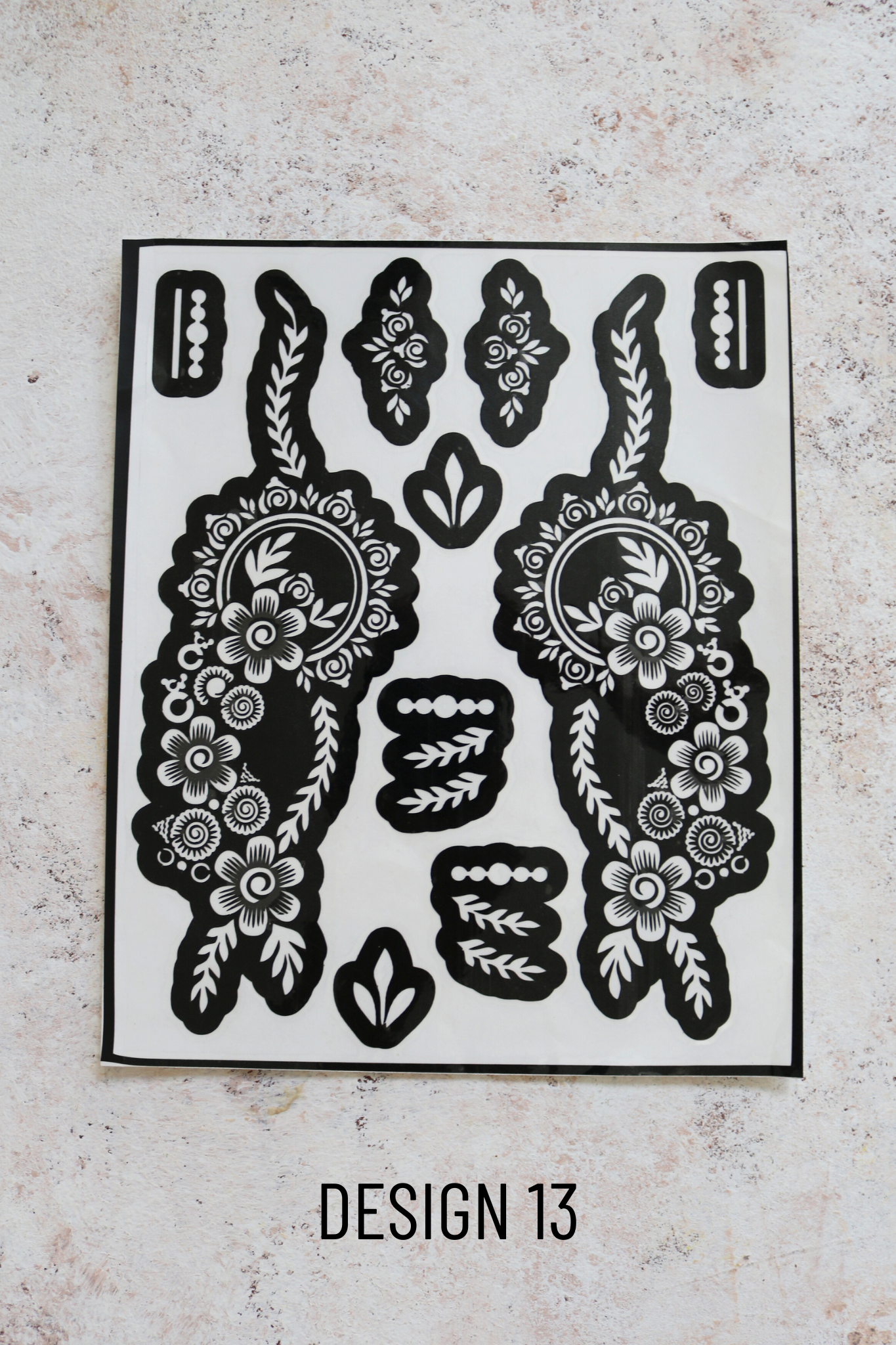 Henna Stencils - Large - Two Hands